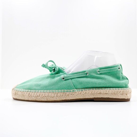 POLO by Ralph Lauren Green Canvas Flat Espadrilles - Women's 11 NWOB - Picture 1 of 7